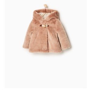 Zara faux fur toddler coat